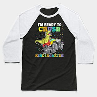 Kids   To Crush Kergarten  Truck Dinosaur Baseball T-Shirt